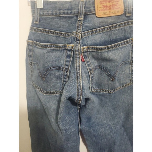 Levis 569 Boys Denim Blue Jean SIZE 10 Slim (23"x23") Loose Straight TEENS - Picture 4 of 5